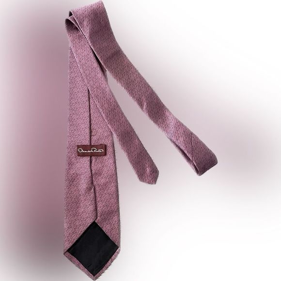 Oscar De La Renta Printed Designer Mens luxury Neck Tie - Picture 4 of 4